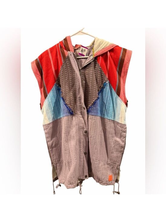 free people movement Tops - Free People Movement Sun Bum Vest Patchwork Very Oversized Boho Chic Super Cute